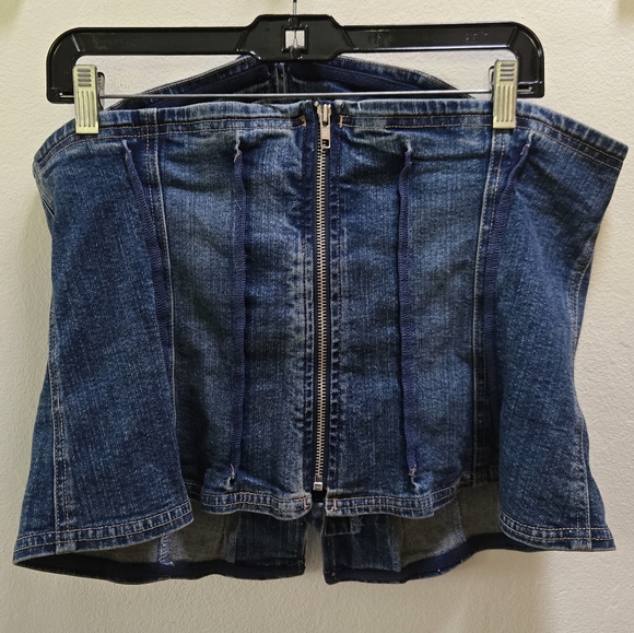 Venezia Jeans Denim Bustier Top - Picture 3 of 7